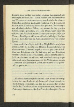 Die Erfüllung des Zeitalters