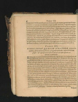 Caput III. Vindicatur Quaedam Scripturae Testimonia, de vocatione partiali, a frigidis nonnullis adversariorum glossis ...