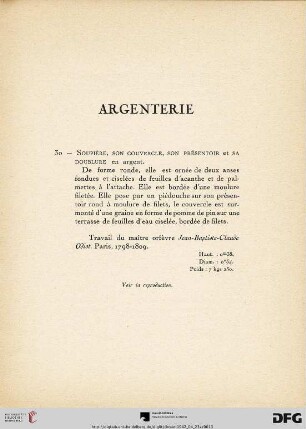 Argenterie (Nr.30-47