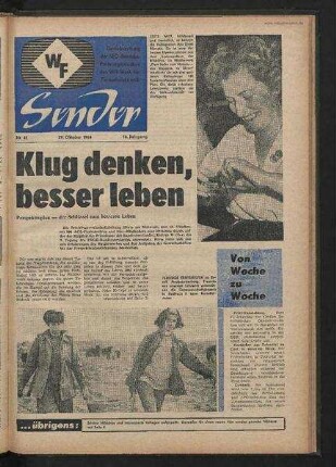 Betriebszeitung 'WF-Sender', Nr.42/1964 (29. Oktober 1964)