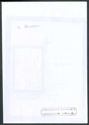 Stumm, Ferdinand von, Grafenaschau, an Wichert