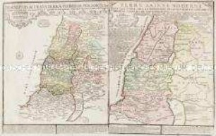 Descriptio Acurata Terrae Promissae Per Sortes XII. / Terre Sainte Moderne