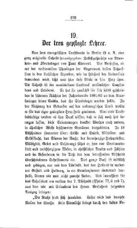 Der treu gepflegte Lehrer