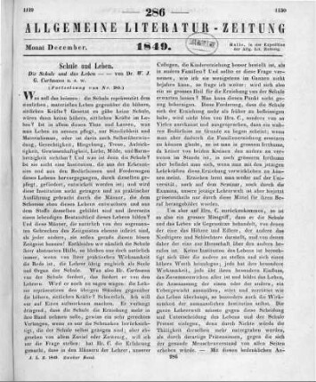 Curtmann, W. I. G.: Die Schule und das Leben, eine gekrönte Preisschrift. 2. Aufl. Friedberg: Bindernagel 1847