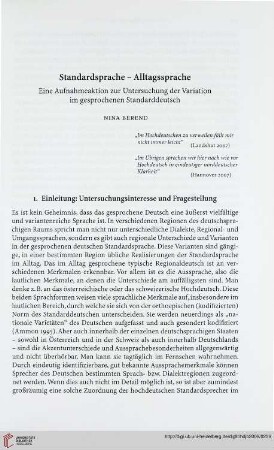 Standardsprache - Alltagssprache