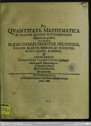 De quantitate mathematica