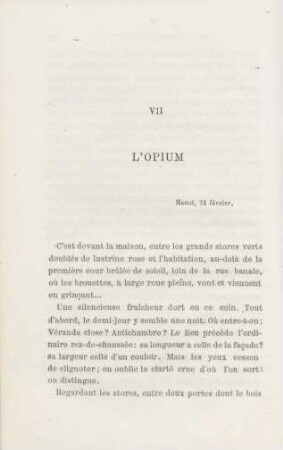 VII. L'opium