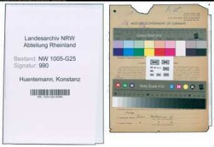 Entnazifizierung Konstanz Huentemann , geb. 11.07.1898 (Vertreter)