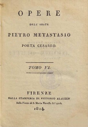 Opere : conforme l'ed, di Lucca del 1781, 6. Opere postume