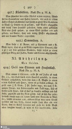 XI. Abtheilung. Von Geléen