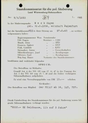 Weck, Eugen