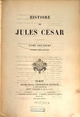 Histoire de Jules César, 2. Guerre des Gaules