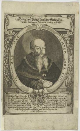 Bildnis des Georg, Herzog zu Sachsen