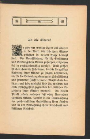 An die Eltern!