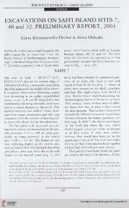 16: Excavations on Saffi island sites 7, 48 and 32. Preliminary report, 2004