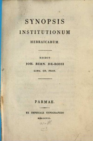 Synopsis institutionum hebraicarum