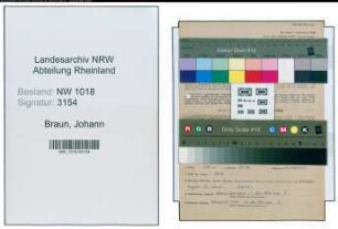 Entnazifizierung Johann Braun , geb. 21.10.1903 (Schlosser)
