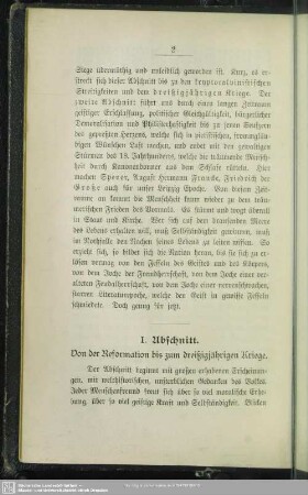I. Abschnitt. Von der Reformation bis zum dreißigjährigen Kriege