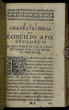 Observatio Prima De Concilio Apostolorum
