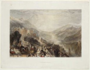 Heidelberg, Schloss und Stadt von Osten