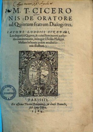 De oratore ad Quintum fratrem dialogi tres