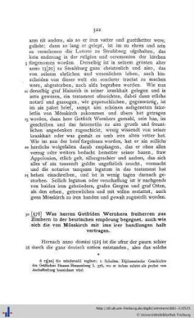 Was herren Gotfriden Wernhern freiherren zue Zimbern in der beurischen empörung begegnet...