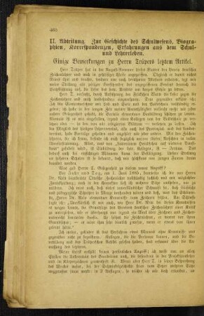 Einige Bemerkungen zu Herrn Trüpers letztem Artikel