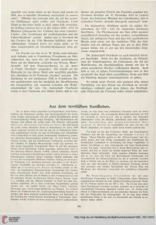Aus dem nordischen Kunstleben / Londoner Kunstschau / Kunstausstellungen / Kunstauktionen / Aus der Museumswelt / Aus der Kunstwelt / Deutsche Graphik in Amerika / Kokoschka-Ausstellung in Mannheim / Les faux van Gogh
