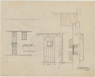 Döllgast, Hans; Englschalking; Schreinerei Benedikt Schabacker, Vollmannstraße 53/55 - Ansichten; Detail