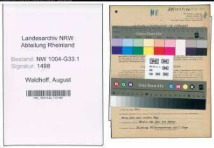 Entnazifizierung August Waldhoff , geb. 19.05.1885 (Lehrer)