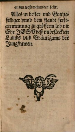 Lilien under den Dörneren, daß ist, Gott verlobter Jungfrawen unnd Witwen Welt-geistlicher Standt