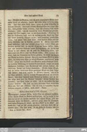 Gebet über das LVIII. Capitel.