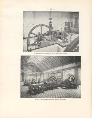 Dampfmaschine und Pumpanlage für das Wasserwerk Kuxhafen ; Dampfmaschine im Elektrizitätswerk Hamborn (Rheinland)