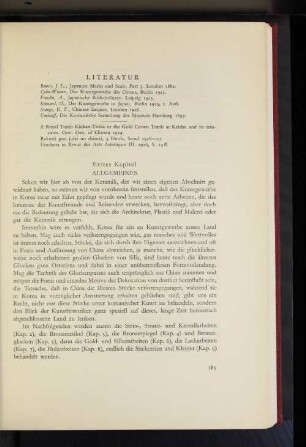 Erstes Kapitel Allgemeines