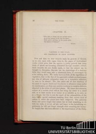Chapter II. Varieties of the Tulip, and properties of show flowers.