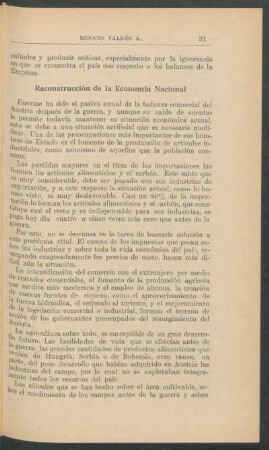 Reconstrucción de la Economía Nacional