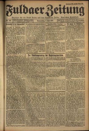 Ausgabe vom Donnerstag, den 07. Juli 1927.