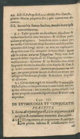 Cap. III. De Etymologia Et Coniugatis.