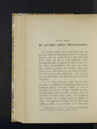 Vierzehntes Kapitel. Die Heirathen zwischen Blutsverwandten.
