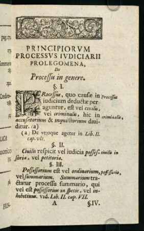 1-11, De Processu in genere.