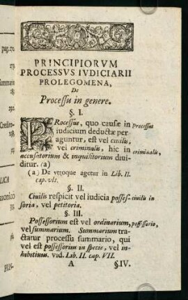 1-11, De Processu in genere.