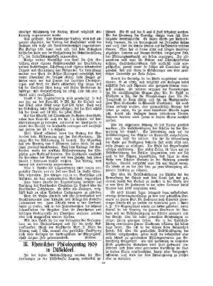 III. Rheinischer Philologentag 1909 in Düsseldorf