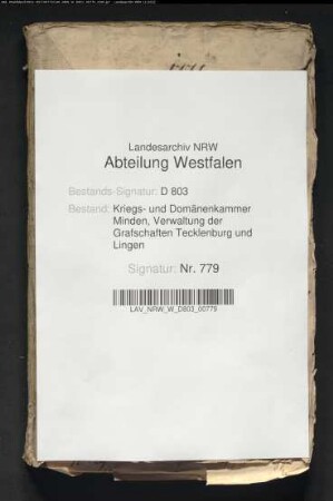 Anlage einer Neubauerei von Joh. Sunder zu Steinbeck auf dem sogenannten Bollen, Kirchspiels Recke