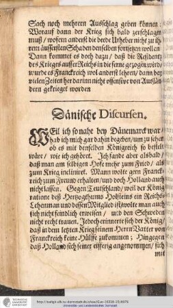 Dänische Discursen.