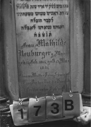 Grabstein 173 [Hahn S. 157 Grab-Nr. 129]: Grabstein 173B [Hahn S. 157 Grab-Nr. 129]