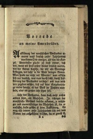 Vorrede an meine Amtsbrueder