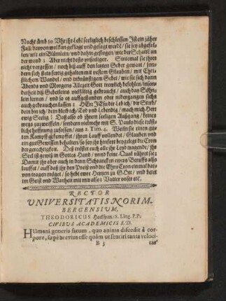 Rector Universitatis Norimbergensium Theodoricus Hackspan ... Civibus Academicis S.D.