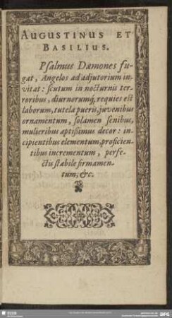 Augustinus Et Basilius