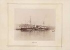 Kriegsschiff "Pelayo" im Hafen von Genua
