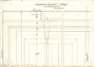 Littmann, Max; Bocksberg; Hofgut, Landhaus - eingebauter Schrank in der Küche (Schnitt)
